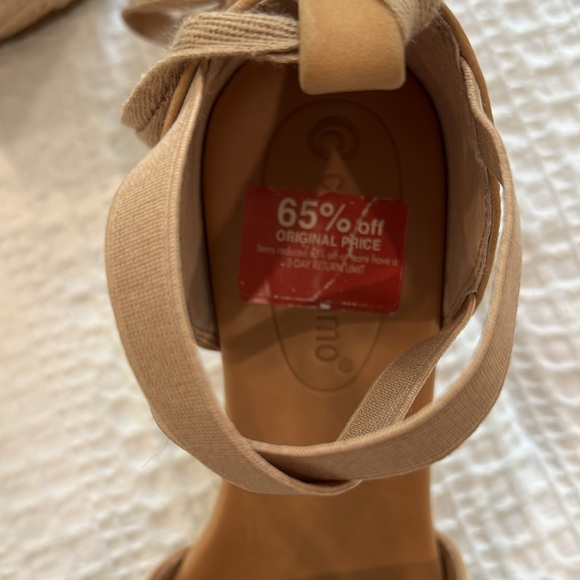 ✌🏼Womens Corso Como Heels!! Size 6! Tan with rope detail!!! Elastic and tie!✌🏼 - Picture 5 of 11